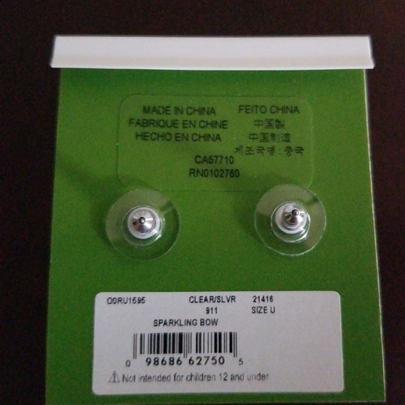 Kate Spade New York Crystal Bow Necklace & Earrings Set - Picture 6 of 8